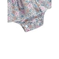 thumbnail image 6 of Franhais 2Pcs Baby Girls Outfit, Sweet Style Summer Floral Printing Lace Up Shoulder Strap Sleeveless Suspender Romper + Headwear Set, 6 of 8