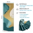 thumbnail image 2 of Gold Teal Blue Marble Hot Yoga Mat Towel Non Slip for Hot Yoga - Quick-Drying Yoga Mat Cover with 4 Corner Pockets with Travel Bag - Hot Yoga Towel Non Slip 74"x26", 2 of 6