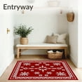 thumbnail image 3 of ODIKA 5'x7' Machine Washable Non-Slip Area Rug, Holiday Crystal Doorway Decoration High Traffic Rug, Red, 605821, 3 of 7