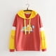 thumbnail image 2 of Sudadera con capucha de algodón estampada con capucha, manga larga, deportes, mujer, ropa superior, M, amarillo y rojo Scienceny AP000850-02, 2 of 7