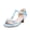 LIGHT BLUE, variant on Girls Dress Sandals with Ankle Strap T-Strap Low Heel Pumps for Little & Big Kids