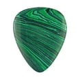 thumbnail image 2 of Exotic Plectrums - Green Malachite Stone Guitar Or Bass Pick - 3.0 mm Ultra Heavy Gauge - 351 Shape - Specialty Handmade Exotic Plectrum - 3 Pack, 2 of 5