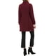 thumbnail image 5 of Abrigo de mujer INSPIRE CHIC de doble botonadura, longitud midi, cuello alto, manga larga, color burdeos, 5 of 8