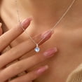 thumbnail image 3 of Collar plata 925 piedra luna azul, regalo madre/hija, 3 of 4