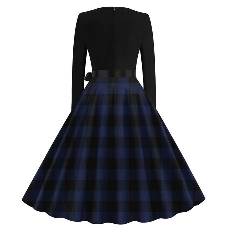 Plaid Bow Tie Midi Dress Plaid Bow Tie Midi Dress