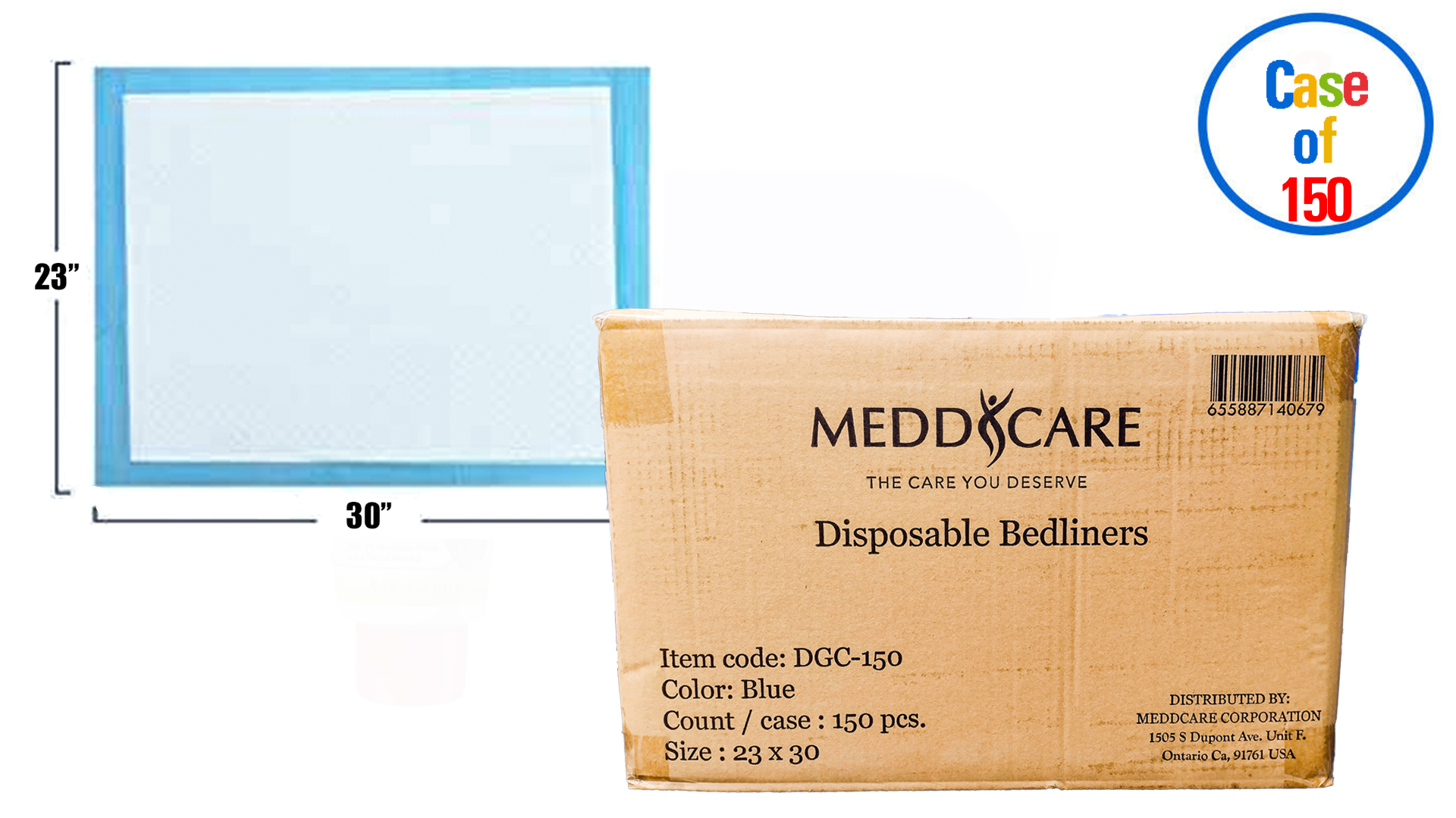 Chucks Pads Disposable (150Pads) Underpads 23"x30" Incontinence Chux