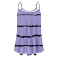 thumbnail image 4 of Timegard Womens Tank Tops Plus Size Striped Scoop Neck Ruched Dressy Casual Sleeveless Blouse Tunic Top, 4 of 4