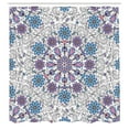 thumbnail image 2 of Ambesonne Ethnic Shower Curtain, Vintage Abstract Flower Art, 69"Wx70"L, Deep Sky, 2 of 4