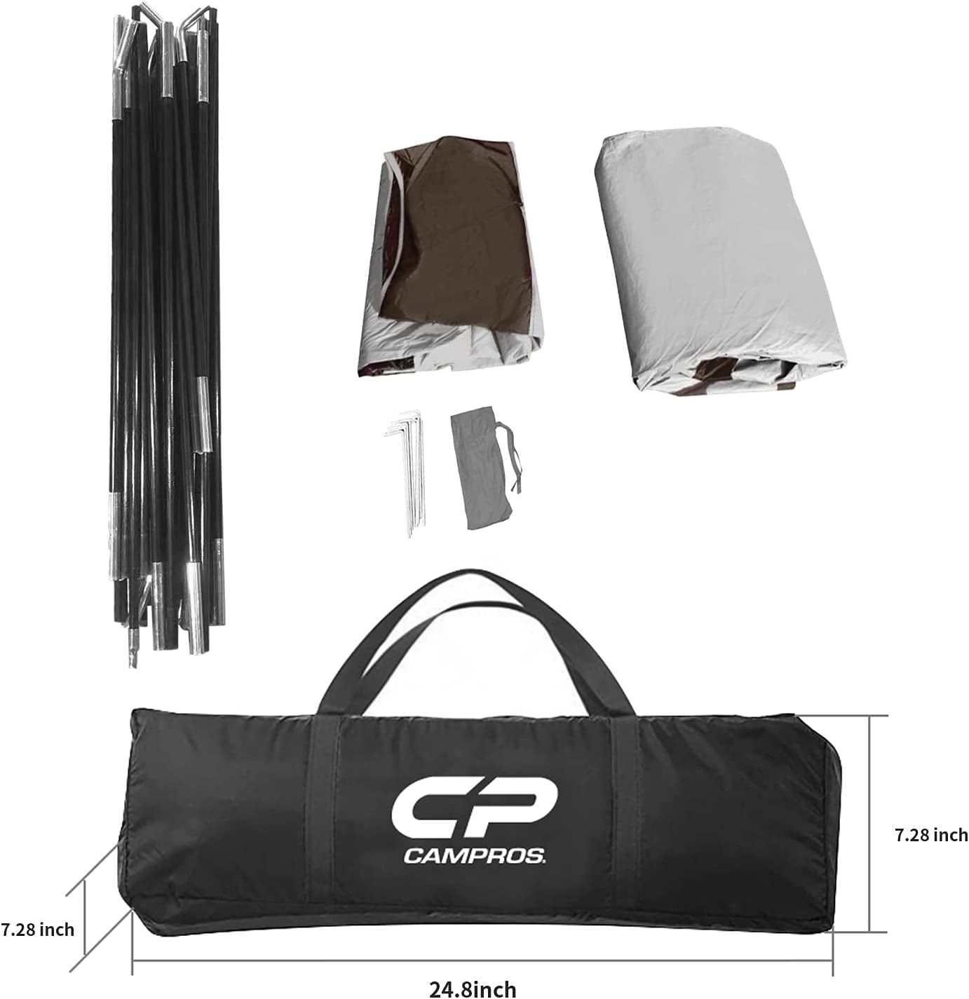 CAMPROS 6 Person Dome Tents with Removable Rain Fly Waterproof Windproof Family Dome Tent for Camping