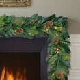 thumbnail image 2 of 6 ft. x 9 in. Pre-Lit Magnolia Artificial Garland, 2 of 4