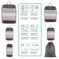 thumbnail image 7 of 6 Set Expandable Compression Packing Cubes for Suitcases,Lightweight Compressible Travel Packing Organizer for Carry on Suitcase,Organizer Bags Set as Travel Essentials for Women Man, 7 of 7