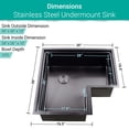 thumbnail image 4 of Strictly Sinks 30” Workstation Corner Kitchen Sink – Black Single Bowl 16 Gauge Stainless Steel Sink, 4 of 10
