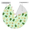 thumbnail image 2 of Lsque Avocado Print Christmas Tree Skirt, Tree Skirt with Ties or Velcro, Perfect for Holiday Decorations, Halloween, and New Year-48", 2 of 7