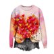 thumbnail image 1 of Mujeres de Manga Larga Tops Casual en Forma de Corazón Impresión Cuello Redondo Blusa Casual Suave, Verano de Manga Larga Tops para Mujeres, 1 of 4