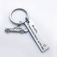 thumbnail image 3 of Dido Letters Engraved Drive Safe Personalized Custom Keyring Stainless Steel Car Key Ring Husband Boyfriend Gift Keychain, 3 of 4