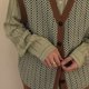 thumbnail image 4 of Hombres Sin Mangas Suéter Chaleco Con Cuello En V Suelto Vintage Punto Cardigan Moda Estilo Casual Marrón XL, 4 of 8