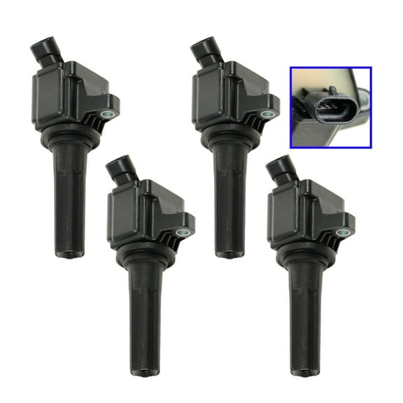 TRQ Ignition Coil Set 4 pieces for 06-12 Chevy GMC Hummer Saab 2.9L 3.7L 4.2L ICA61568