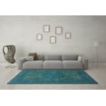thumbnail image 3 of Ahgly Company Indoor Rectangle Abstract Light Blue Modern Area Rugs, 6' x 9', 3 of 4