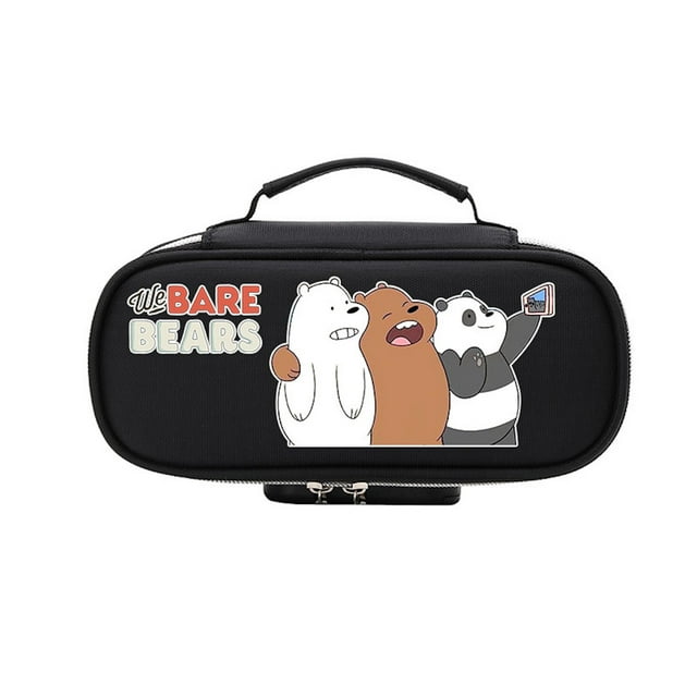 Estuche para lápices We Bare Bears de poliéster de gran capacidad, impermeable