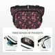 thumbnail image 5 of Fotbe Rose Mix Leopard 2 Cangurera Cuadrada con Estampado de Doble Capa, Bolsa de Cintura Ajustable Mini para Hombres y Mujeres, 5 of 9