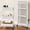 White - With Handle, variant on Foldable Rolling Utility Cart with Handle, 3-Tier No Assembly Metal Folding Storage Trolley for Bathroom, Kitchen, Snacks, Craft, Makeup, Books, Black and White