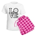 thumbnail image 5 of CafePress - Love Volleyball Pajamas - Women's Short Sleeve Print T-Shirt and Pants Light Cotton Pajama Set, 5 of 7