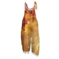 thumbnail image 2 of Iaqnaocc Jumpsuits For Women Plus Size Boho Starry Sky Sleeveless Jumpsuits Rompers Casual Adjustable Strap Overalls Jumpsuits Fashion Overalls Saffron 2XL, 2 of 5