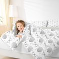 thumbnail image 3 of Manfei Coastal Style Ocean Shell King Size Comforter Sets,Cartoon Princess Bowknot Comforters King Size,Light Gray Reversible,3-Piece,1 Comforter and 2 Pillowcases, 3 of 7