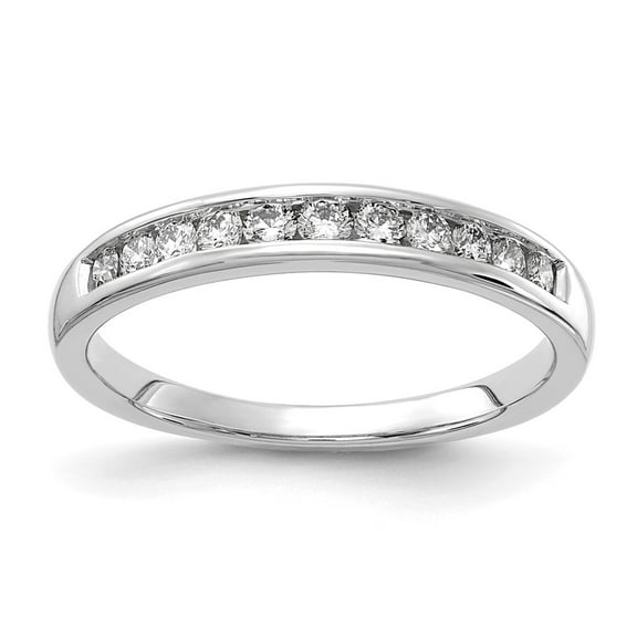 14K White Gold Diamond, Lab Grown Round Ring Band Diamond VS SI, D E F, 1 3ct Channel