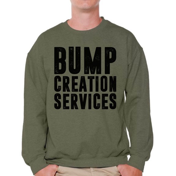 Awkward Styles Men's Bump Creation Services Graphic Sweatshirt Tops Father To Be New Dad Gift
