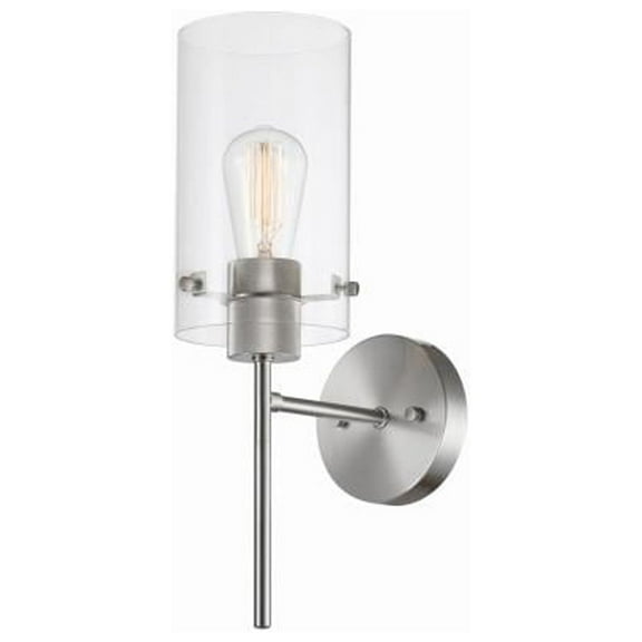 Globe Electric 14" 1-Light Matte Black Indoor Wall Sconce with White Fabric Shade