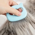 thumbnail image 3 of 4 inch Pet Deshedding Comb, Cat Ear Shaped Floating Fur Remover, Gentle Cleaning Grooming Brush for Dog Cat Shedding Hair Care, 3 of 5