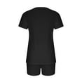 thumbnail image 4 of XuJwPNcy Pajama Set for Women Soft Sleepwear Short Sleeve V Neck T Shirts Shorts Lounge Set with Pockets 2 Piece Pj Sets, 4 of 5