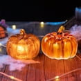 thumbnail image 5 of Kumdkd Mini LED Jack O'Lantern Light - 3” Glowing Halloween Pumpkin Decor Battery-Operated for Desk, Party & Trick-or-Treat Displays (Orange, Shatterproof PVC), 5 of 6