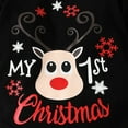 thumbnail image 5 of REgarm My First Christmas Baby Girl Outfit Elk Print Long Sleeves Romper Flared Pants Sets Infant Baby Girl Christmas Outfits (Black,9-12 Months), 5 of 7