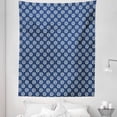 thumbnail image 1 of Navy Blue Tapestry, Greek House Tile Inspired Image Spring Daisy Like Floral Details, Fabric Wall Hanging Decor for Bedroom Living Room Dorm, 5 Sizes, Navy Blue and White, by Ambesonne, 1 of 1
