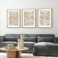 thumbnail image 3 of TOARTi Beige Floral Canvas Wall Art Neutral Wildflower Framed Prints Vintage Botanical Artwork Set of 3 for Living Room Bedroom Office 16x24 Inch, 3 of 11