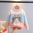 thumbnail image 3 of Ugoldhm Little Girls Cute Sweaters Cartoon Graphic Fuzzy Warm Tops Fall Winter Clothes Sizes 3T-8Y, 3 of 8