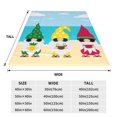 thumbnail image 3 of Fotbe Gnomes On The Beach Manta de Franela Acolchonada con Estampado, Súper Suave y Esponjosa, Extra Grande para Sofá, Cama, Uso Todo el Año-40"x30", 3 of 7
