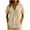 Beige, variant on Posijego Cotton Linen Tops for Women V Neck Short Sleeve Collared Dressy Blouses Lightweight Casual Shirts for Ladies