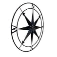 thumbnail image 2 of Zeckos Black Metal Nautical Compass Rose Hanging Wall Sculpture 39.5 inch, 2 of 9