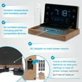 thumbnail image 3 of AcuRite Weather Valet Charging Pad Alarm Clock, Black with Walnut Finish, 3 of 9