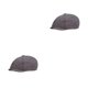 thumbnail image 2 of Qarigey Gorra plana de algodón para hombre, gorra de caballero ergonómica transpirable ajustable de repuesto de Color sólido portátil, gris claro 2piezas, 2 of 6