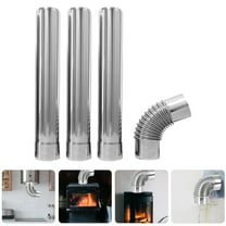 GOOHOCHY Stove Pipe Elbow Connector Silver 4Pcs