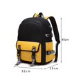 thumbnail image 4 of Mochila con costuras USB para mujer, morral femenino de lona para ordenador portátil, morral para estudiantes y adolescentes, 4 of 4