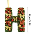 thumbnail image 2 of Adornos navideños personalizados para el árbol | Colgantes con monograma de 26 letras y diseño de gorro de Papá Noel, 2 of 5