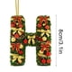 thumbnail image 2 of Adornos navideños artesanales decorativos para el árbol, monogramas decorativos acrílicos 2D con gorro de Papá Noel, 26 letras, adornos navideños colgantes para manualidades, decoración navideña para, 2 of 5