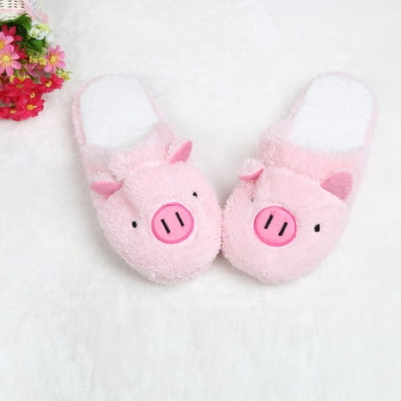 Lovely Pig Home Floor Soft Stripe Slippers Female Shoes PK (Best Slippers For Wood Floors)