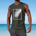 thumbnail image 2 of VBTAPA Mens Sleeveless Tank Tops Workout Gym Shirts Palm Tree Vintage Style T-Shirt Dark Gray XL, 2 of 6
