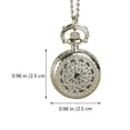 thumbnail image 2 of MasteelfCA 1 Pc Quartz Pocket Watch Silver Pocket Watch Chain Watch Decoration for Clothes, 2 of 8